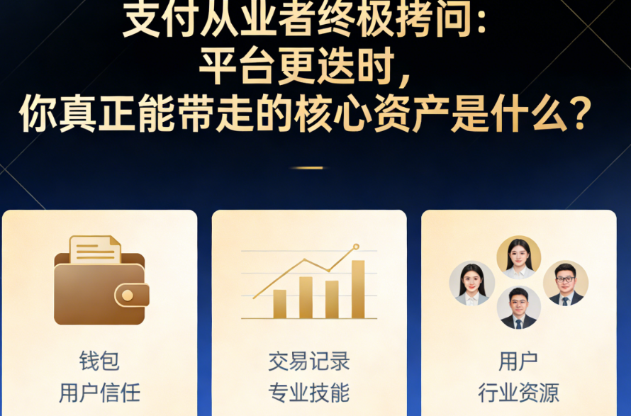 支付从业者终极拷问：平台更迭时，你真正能带走的核心资产是什么？