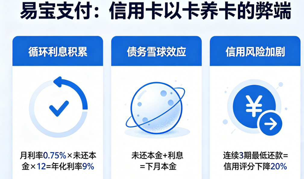 易宝支付：信用卡“以卡养卡”有何弊端？